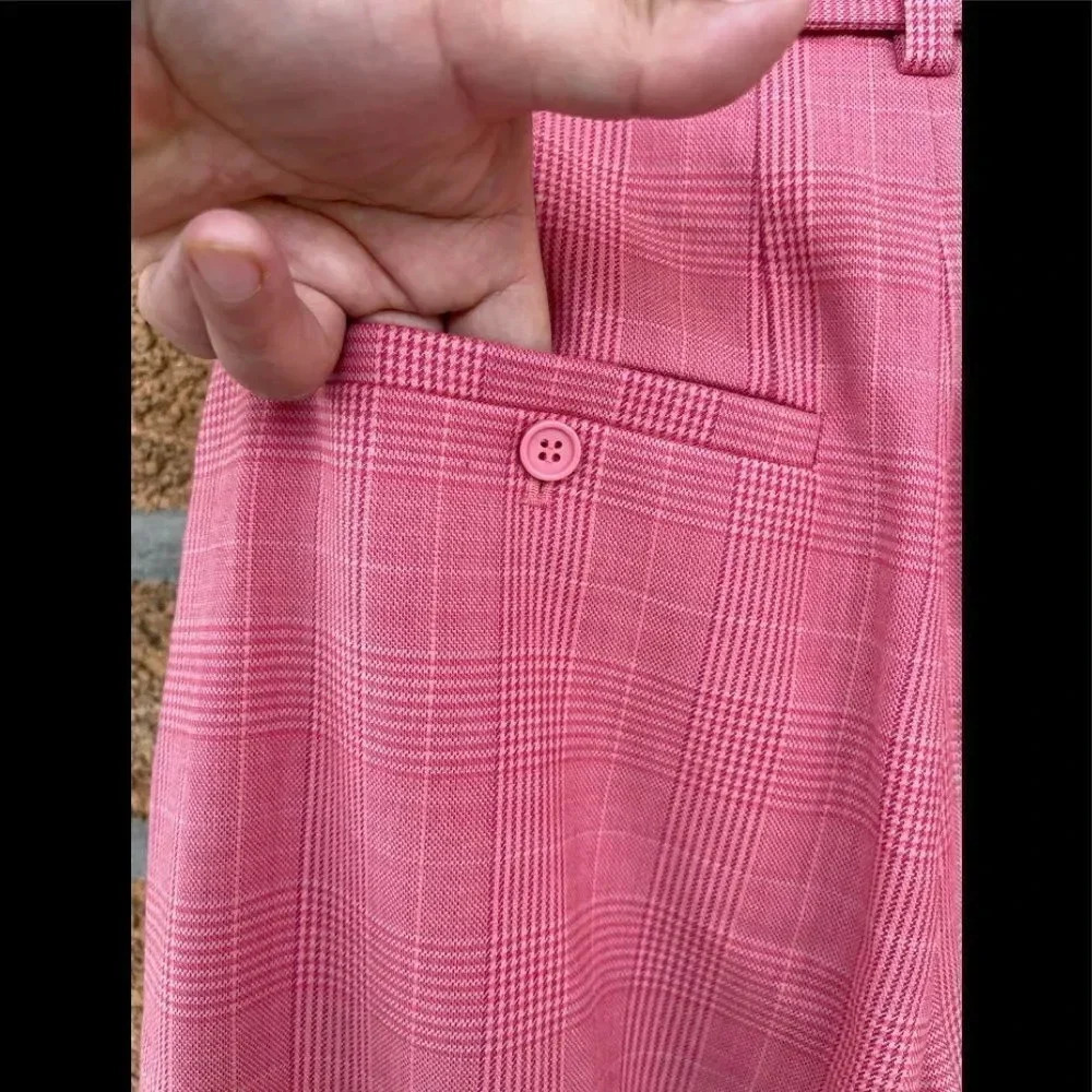 & Other Stories Belted Plaid Kick Flare Trousers 0 - Picture 9 of 13